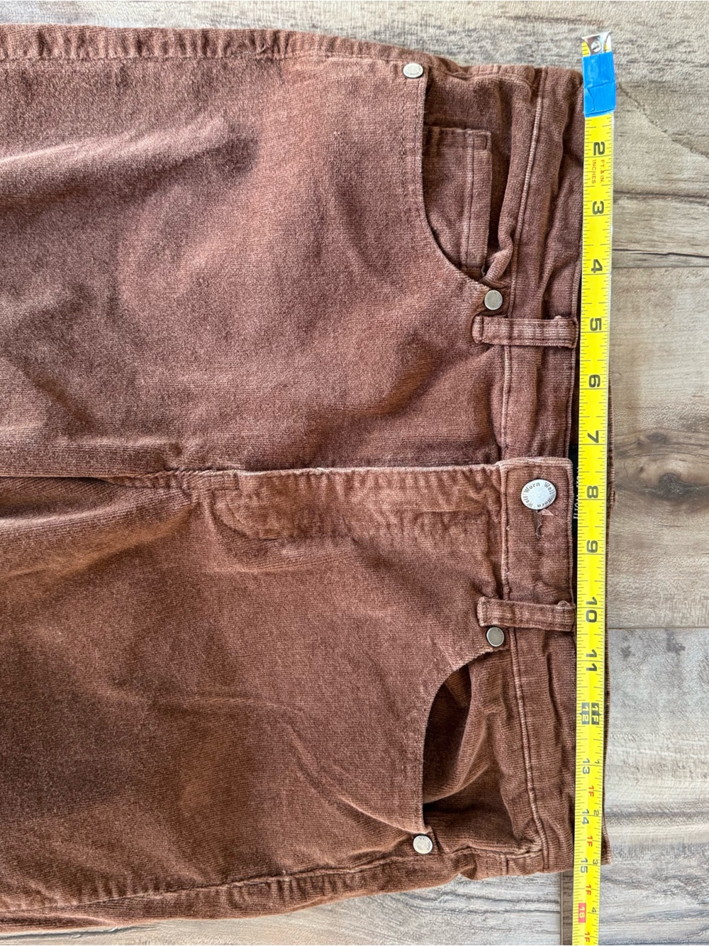 Brown Corduroy Pants Women’s High Rise Straight Leg Well Worn Jeans Size 8 / 29 - Picture 6 of 11